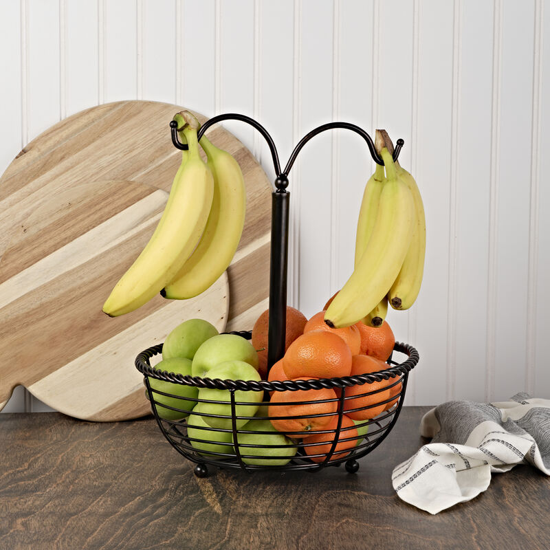 Rope Fruit Basket with Double Banana Hook