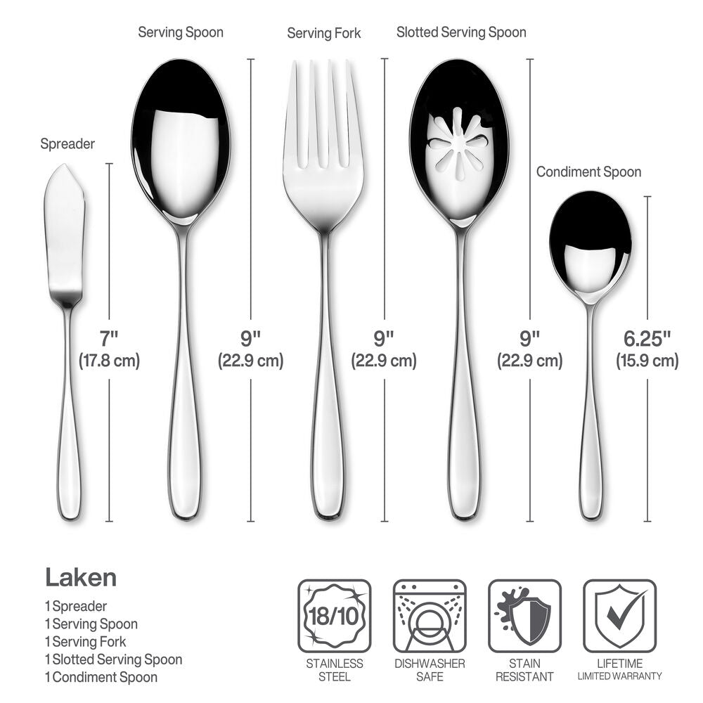 Laken 65 Piece Flatware Set, Service for 12