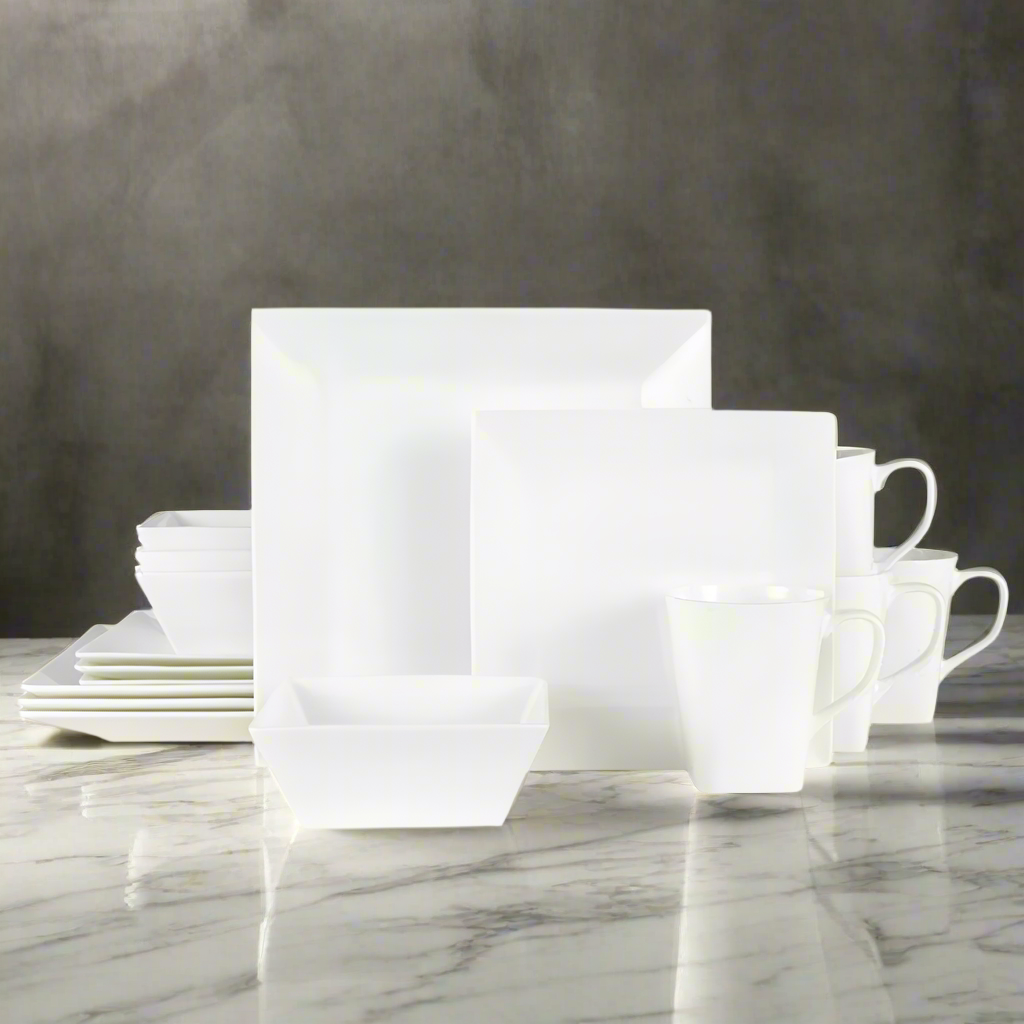 Delray Square 16 Piece Dinnerware Set, Service for 4