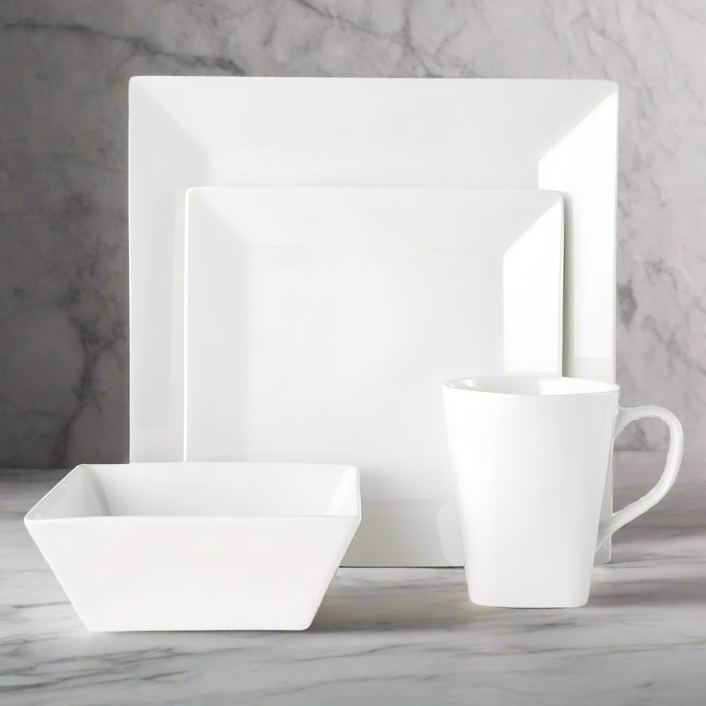 Delray Square 16 Piece Dinnerware Set, Service for 4