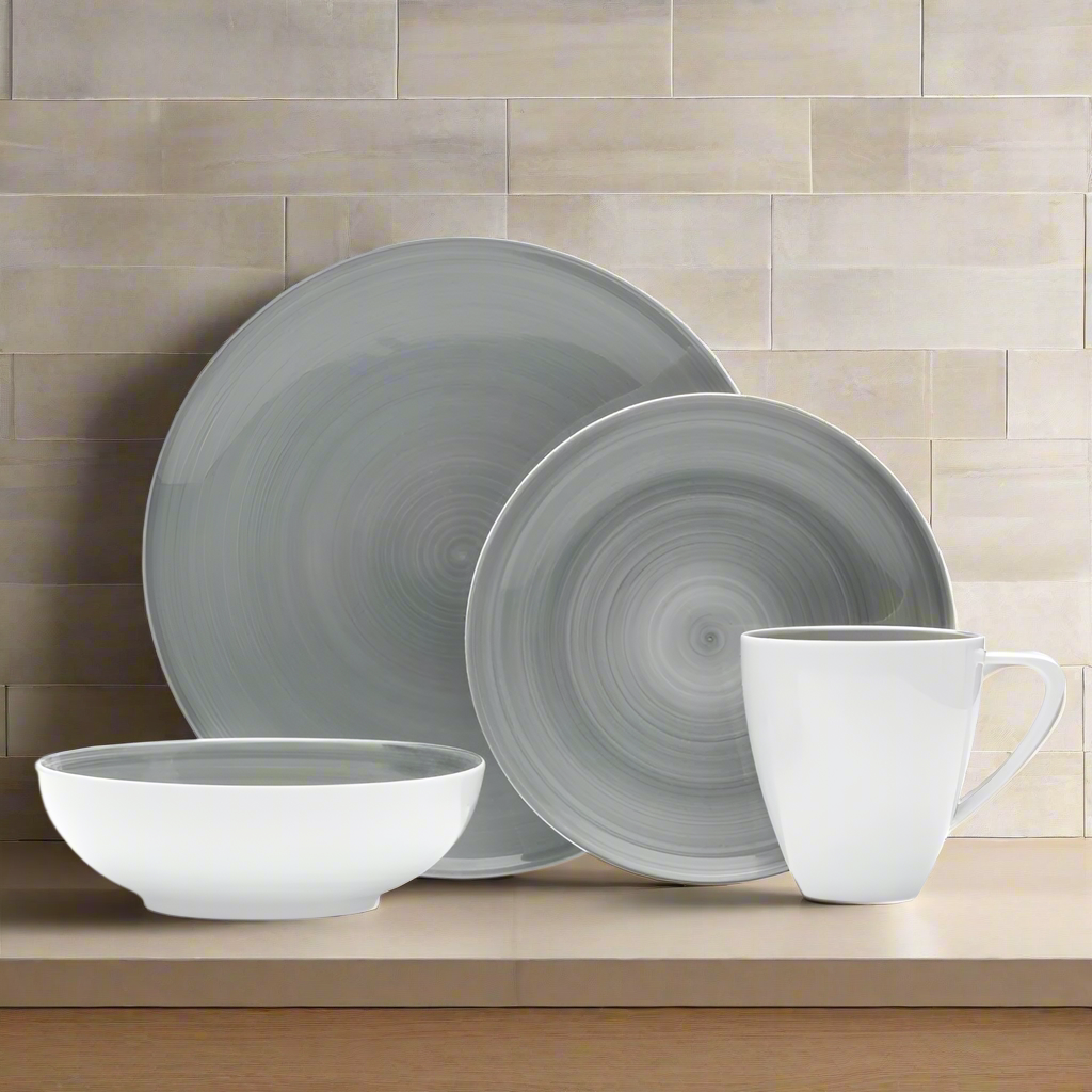 Savona Grey 4 Piece Place Setting