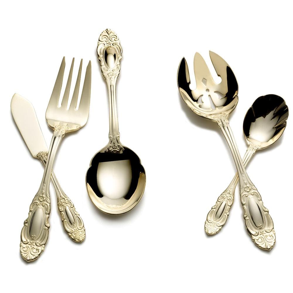 Wallace Duchess Gold 65 Piece Flatware Set, Service for 12